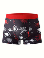 5-Piece Boys' Spider Print Cartoon Soft and Comfortable Lightweight Street Style Underwear for Ages 4-10 - The Superior Findings Depot