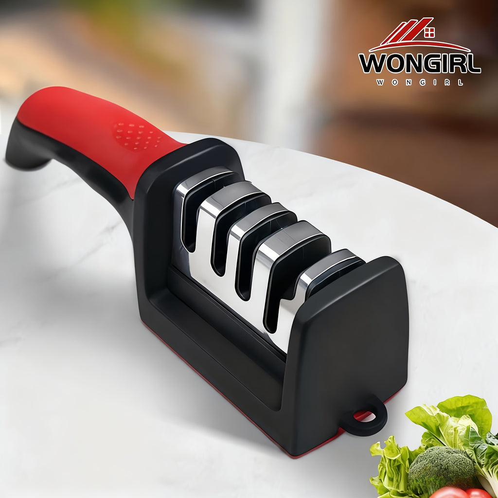 4-Stage Professional Knife Sharpener with Tungsten Diamond & Ceramic Sharpening Stones - Heavy-Duty Non-Slip Grip, Fast & Long-Lasting Performance - The Superior Findings Depot