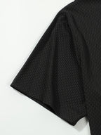 Men's Casual Golf Business Polo Shirt - Large Size Geometric Pattern