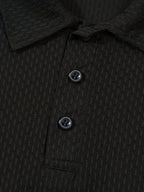 Men's Casual Golf Business Polo Shirt - Large Size Geometric Pattern