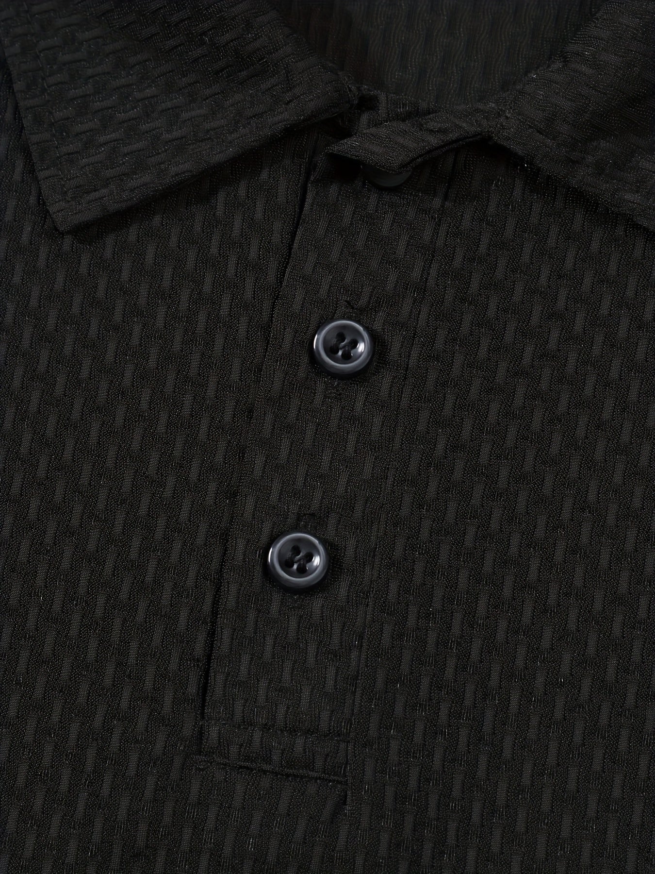 Men's Casual Golf Business Polo Shirt - Large Size Geometric Pattern