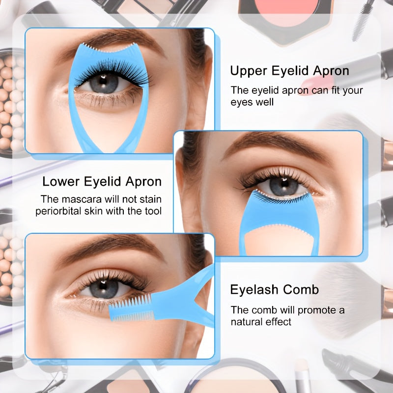 1/3/5pcs Eyelash Makeup Auxiliary Tool Upper Lower Eye Lash Mascara Guard Applicator Guide Helper with Eyelash Comb for Makeup, Mascara Guide, Lash Separator, Compact Design, Dualsided Comb, Smooth Edges, Lightweight Applicat - The Superior Findings Depot