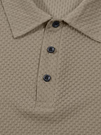 Men's Casual Golf Business Polo Shirt - Large Size Geometric Pattern
