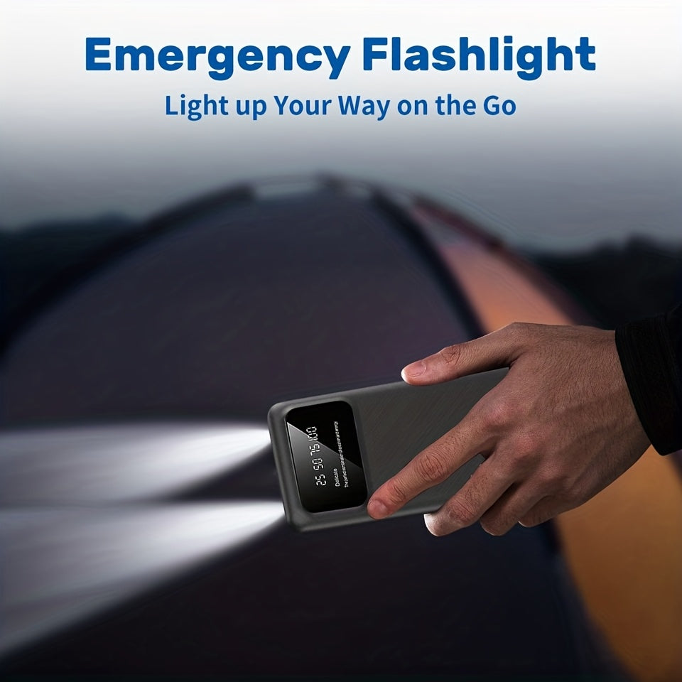 REDISSON Portable Power Bank with LED Display - Fast Charging USB-C Portable Charger, Slim Compact Design, Wireless Charging, Built-in Flashlight, Compatible with Smartphones, Tablets, Laptops - for Travel, Home, Office, Camp - The Superior Findings Depot