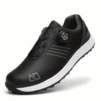 AOPLUS Men'S Stylish Golf Shoes - Low-Top Synthetic Cover Upper, Breathable Fabric & Cushioned Rubber Sole, All-Season Golf Shoes with Arch Support & Traction, Sleek Shoe Design, Comfortable Fit