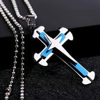 Stylish Cross Pendant Necklace - Cool Multi-Layered Design in 201 Stainless Steel Square Chain - Suitable for Women and Men's Daily Wear, Classic Jewelry Accessory for Outfits, Holidays, Valentine's Day, Mother's Day, Birthda - The Superior Findings Depot