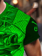 Ihembe Lenhlanzi Labesilisa Eliprintiwe Nge-3D | Lifanele Imisebenzi Yangaphandle Yasehlobo, Ukudoba, Nokugibela Ibhayisikili | Intamo Yabasebenzi, Ukulingana Okuvamile, Indwangu Elula Kancane