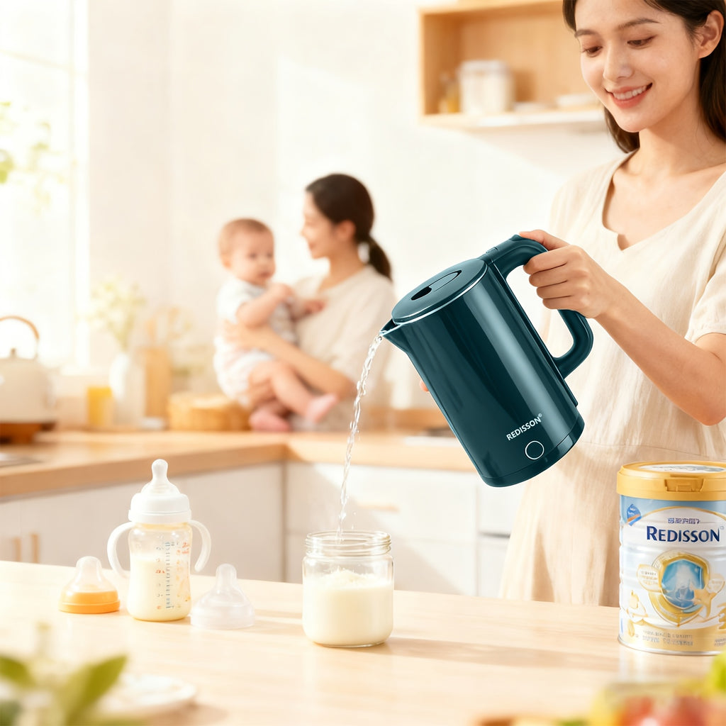 Electric Kettle Quiet, Double Wall Hot Water Boiler BPA-Free, Quiet Boil And Cool Touch Tea Kettle, Cordless with Auto Shut-Off & Boil Dry Protection, 1500W Fast Boiling, Stylish Kitchenware, Reliable Performance, Sturdy Inte - The Superior Findings Depot