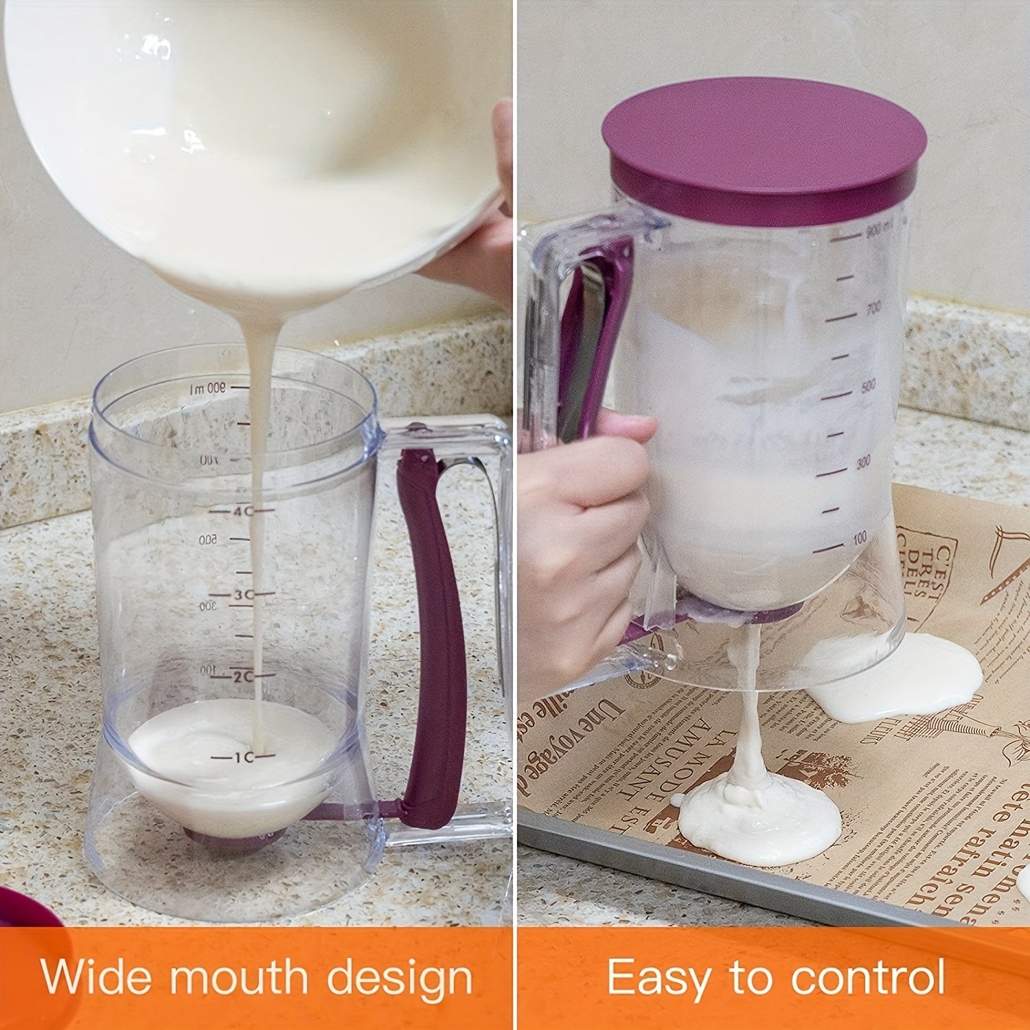 Accurate Cupcake Batter Dispenser Tool - Easy Mess-Free Measuring Funnel with Handheld Design for Perfect Baking Results - Essential Kitchen Gadget for Home Bakers - The Superior Findings Depot