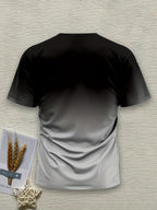 Men's Short Sleeve T-Shirt with Bold "JESUS THE WAY TRUTH LIFE" Print - Green & White Gradient Casual Round Neck Tee, Machine Washable Regular Fit Religious Graphic Top - The Superior Findings Depot