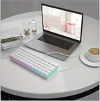 MageGee Mini 60% Gaming/Office Keyboard, Keycap Type Wired RGB Backlit Compact Computer Keyboard for Windows/Mac/Laptop, Laptop Accessory, Modern Keyboard, Sturdy Construction, Adjustable Lighting, Students - The Superior Findings Depot