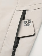 [Lightweight Hooded Jacket] Men's Lightweight Hooded Jacket - Beige Zip-Up Coat with Drawstring Hood, Non-Stretch Fabric for Formal & Casual Outfits - Everyday & Special Events - Model 932, South African Men' Rugby Jacket, Af - The Superior Findings Depot