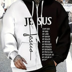 Christian Faith Zip-Up Hooded Sweatshirt with Jesus is My God & Bible Verse Back Print - Full-Zip Front Closure, Casual Church Wear, Men's & Women's Religious Apparel, Machine Washable Full-Zip Hoodie for Everyday Faith Expre - The Superior Findings Depot