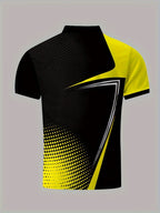 Men's Color Blocked Short Sleeve Golf Shirts - Casual Regular Fit