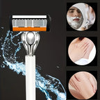 Two Handles + 60 Quality Progressive Blade Attachments for Facial Cleansing Tools, Suitable for Both Men And Women, Classic Manual Safety Razors. - The Superior Findings Depot