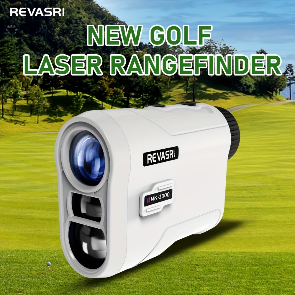 [REVASRI Golf Rangefinder] REVASRI Golf Rangefinder with Slope And Pin Lock Vibration | External Slope Switch for Golf Tournament Legal | 1000YDS Laser Range Finder with Rechargeable Battery - The Superior Findings Depot