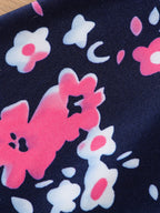 2pcs Girls' Clothing Party Slogan Large Glasses Print Pattern Drop Shoulder Irregular Hem Design Loose Short Sleeve T-Shirt + Floral Print Skinny Nine-Tenths Bottoms Set Girls' Summer Outfit Holiday Gift Girls' Fashion Casual - The Superior Findings Depot