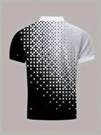 Men's Gradient Short Sleeve Golf Shirts - Casual Regular Fit Summer