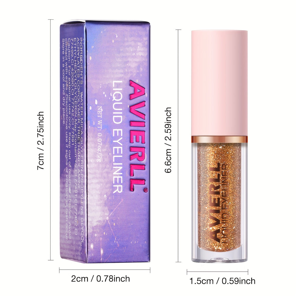 Vibrant Glitter Liquid Eyeliner Pen - Long-Lasting Waterproof Shimmer Eyeliner for Music Festival - Easy to Apply, Smudge-Proof, Fast Drying, and Highly Pigmented Eye Makeup - The Superior Findings Depot