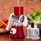 New Manual Food Processor & Shredder - Heavy-Duty Metal Drum Slicer