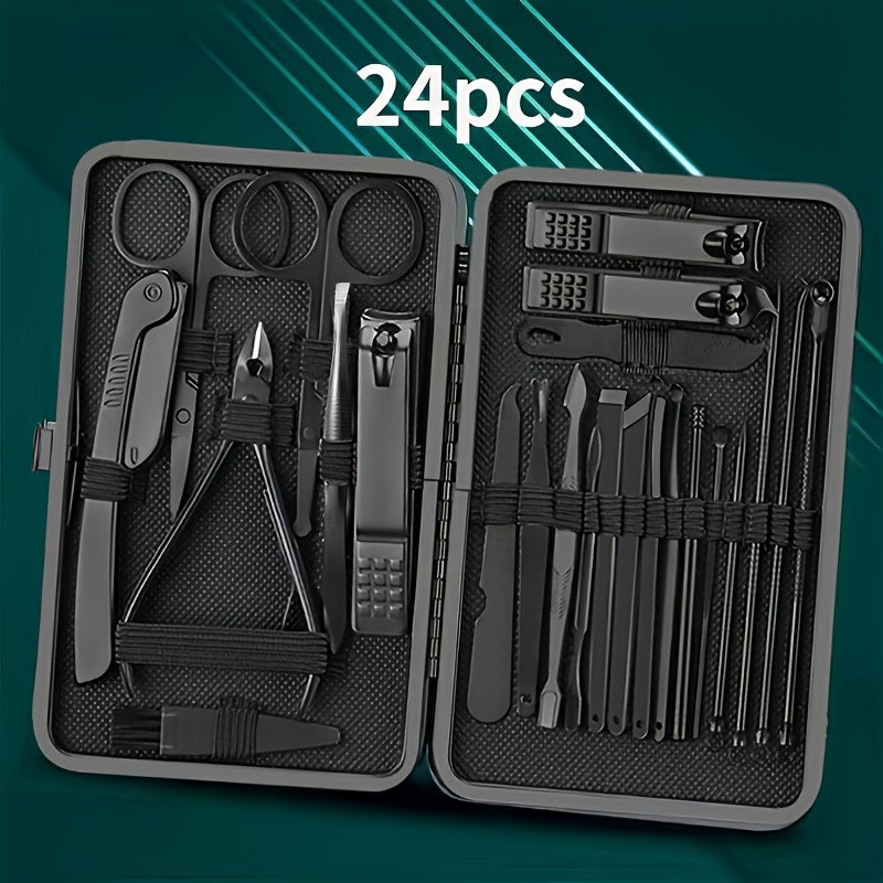 A Set of Nail Clippers And Grooming Tools with 8/15/24pcs, Includes a Portable Travel Case, Clippers, And Scissors, a Professional Foot Nail Trimming Kit, And a Travel Grooming Tool Set. - The Superior Findings Depot