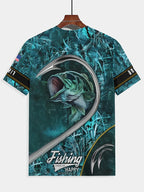 Men's Fish Pattern T-Shirt - Summer Outdoor Leisure Sports