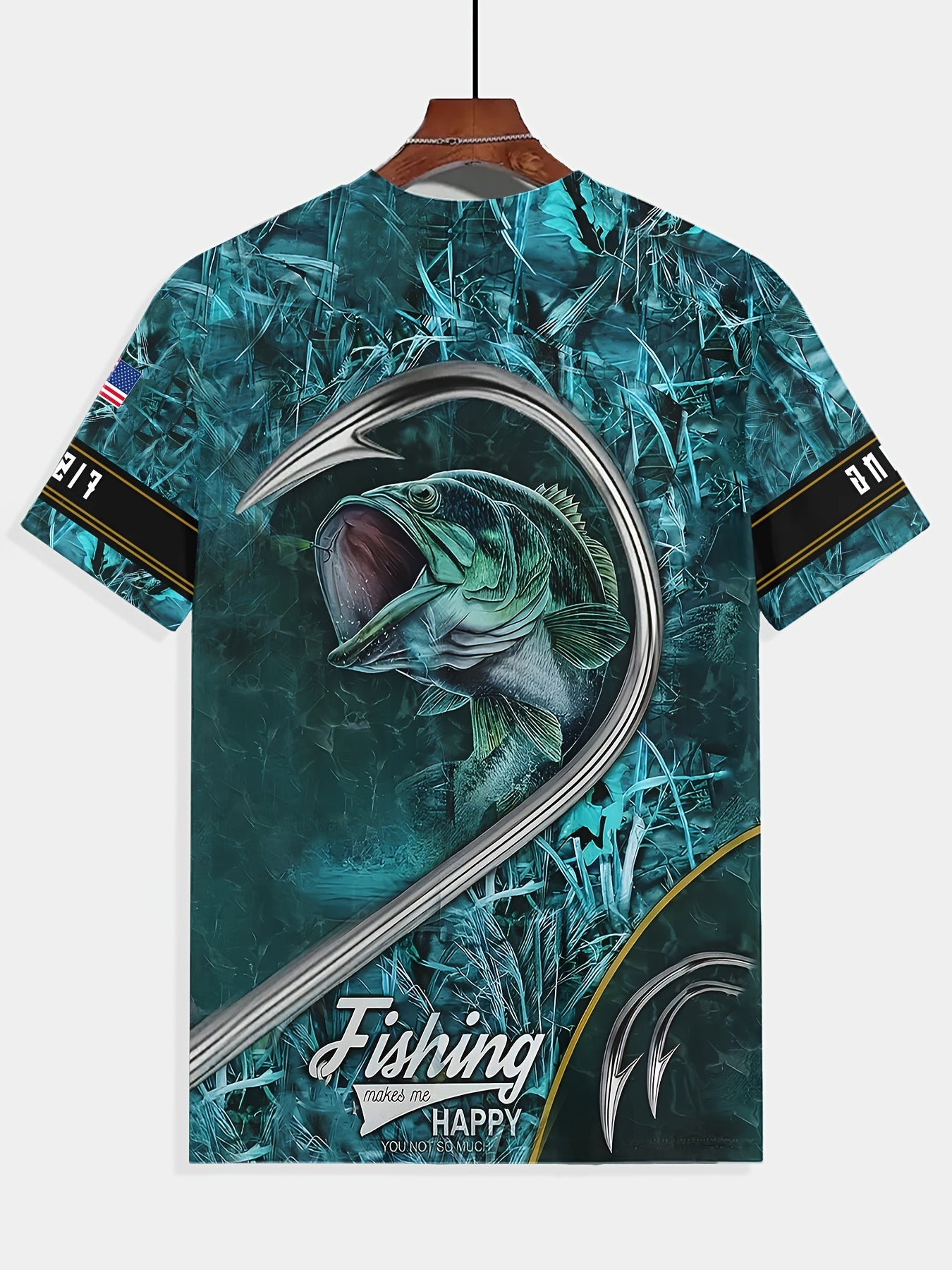 Men's Fish Pattern T-Shirt - Summer Outdoor Leisure Sports