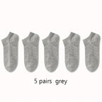 1/5/10/30 Pairs Men'S & Women'S Breathable Anti-Odor Socks - Moisture-Wicking Quick-Dry Summer Shorts, Black/White/Gray/Beige/Gray/White/Black/Gray/White/Gray/White/Gray/White/Gray/White/, Sweat-Resistant - The Superior Findings Depot