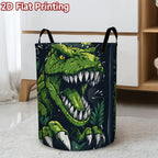 1pc Dinosaur Print Laundry Basket - Foldable Large Capacity with Handles