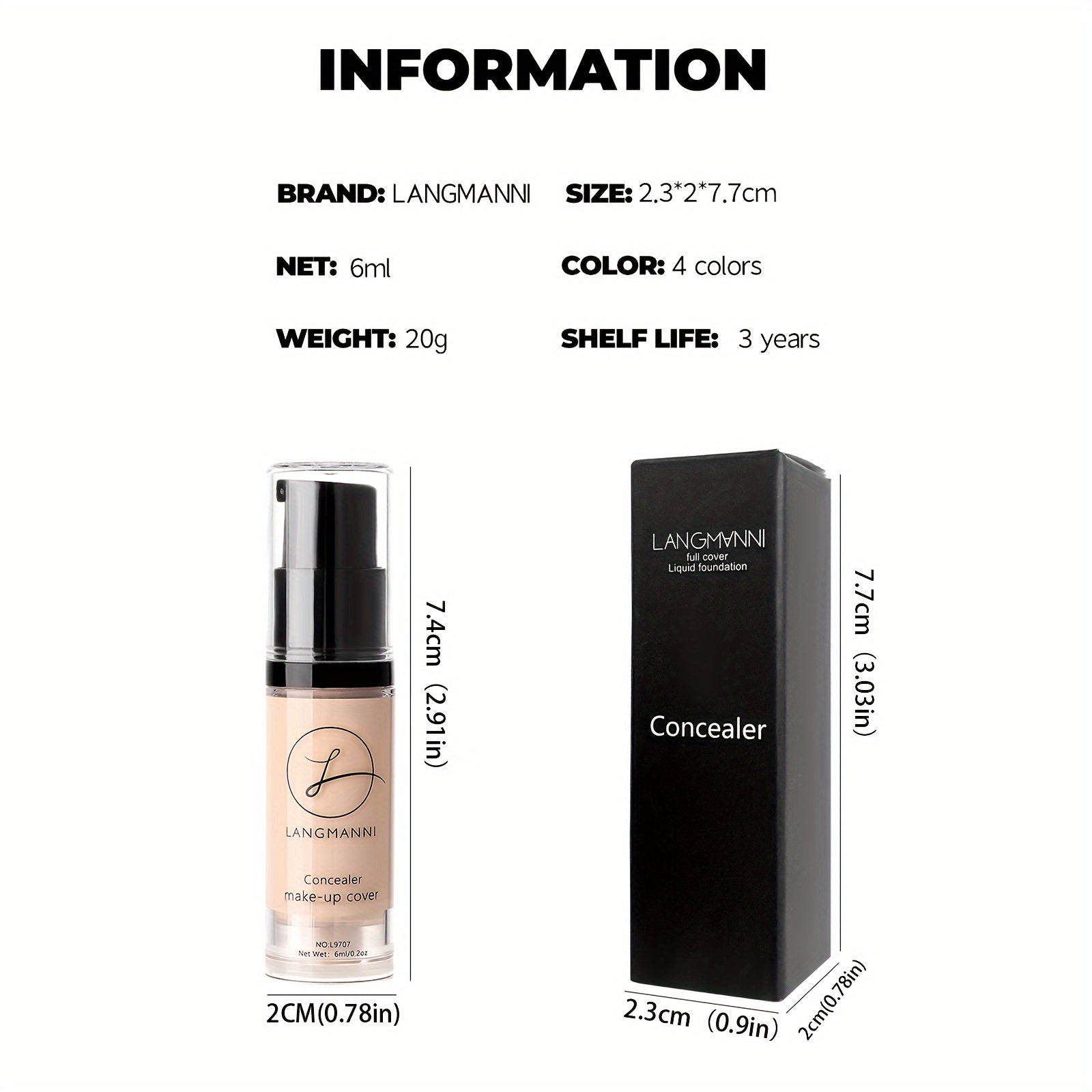 Long-Lasting And Smooth-Finishing Concealer With 4 Color Powder Base - The Superior Findings Depot