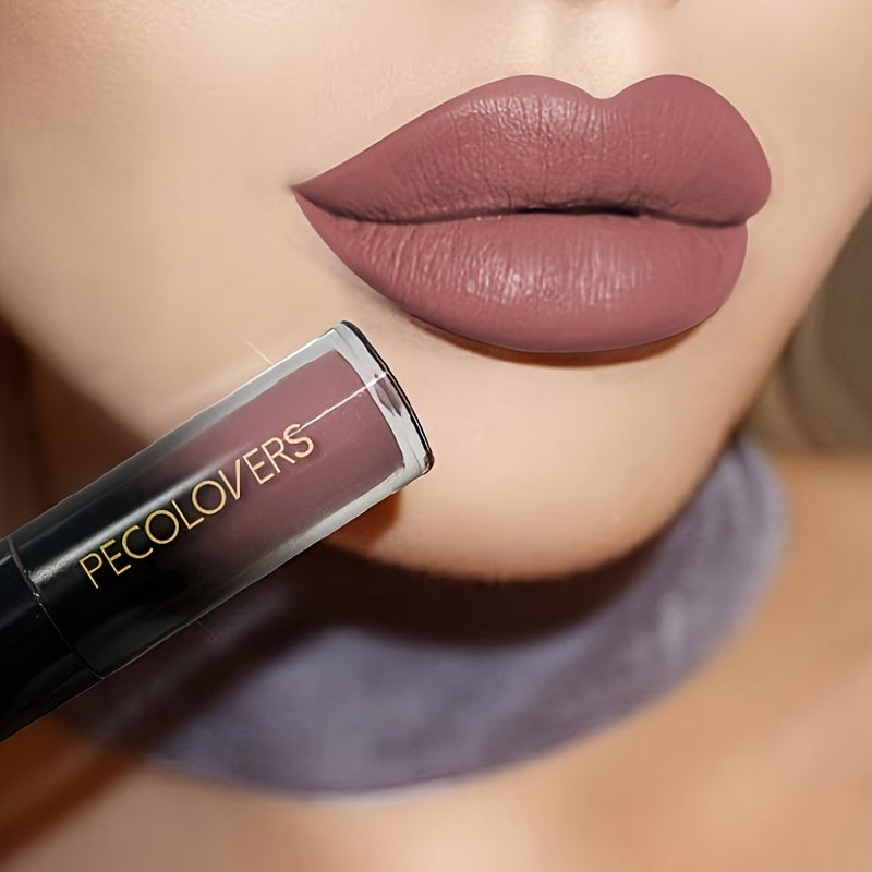 PECOLOVERS Matte Velvet Liquid Lipstick - 18 Colors, Long-Lasting Satin Finish, Creamy Formula for All Light Beige Types, Perfect for Christmas & Everyday Makeup, Everyday Makeup, Sleek Tube Design, Smooth Application - The Superior Findings Depot