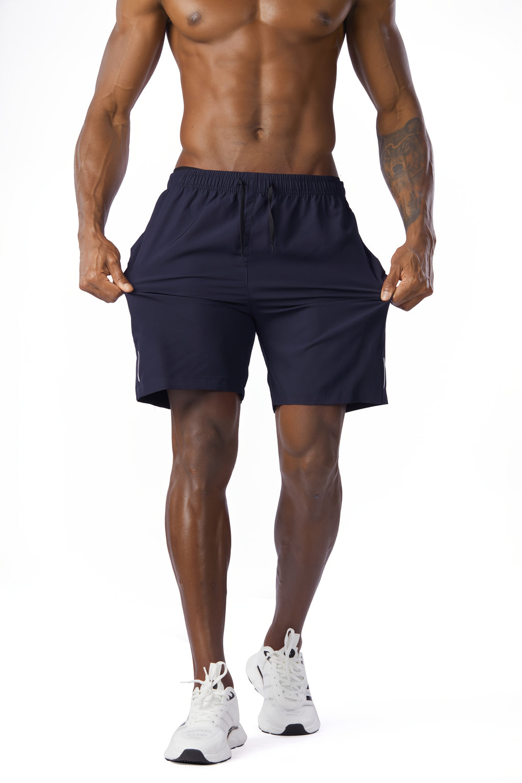 3pcs Men'S Summer Sports Shorts - Breathable Quick-Dry Fabric, Drawstring Waist with Zipper Pockets, Lightweight & Comfortable for Running, Hiking, Outdoor Activities - Black, Navy Blue, Dark Gray - Perfect Gift for Active Me - The Superior Findings Depot