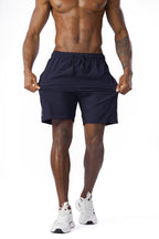 3pcs Men'S Summer Sports Shorts - Breathable Quick-Dry Fabric, Drawstring Waist with Zipper Pockets, Lightweight & Comfortable for Running, Hiking, Outdoor Activities - Black, Navy Blue, Dark Gray - Perfect Gift for Active Me - The Superior Findings Depot