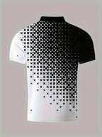 Men's Gradient Short Sleeve Golf Shirts - Casual Regular Fit Summer