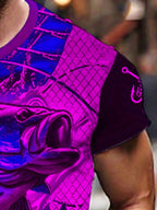 Ihembe Lenhlanzi Labesilisa Eliprintiwe Nge-3D | Lifanele Imisebenzi Yangaphandle Yasehlobo, Ukudoba, Nokugibela Ibhayisikili | Intamo Yabasebenzi, Ukulingana Okuvamile, Indwangu Elula Kancane