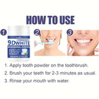 9D White Remineralizing Hydroxyapatite Tooth Powder, Tooth Whitening Powder, Deep Cleaning, Fresh Breath, Ideal for Oral Health & Hygiene Gift for Women Men, Breath Freshener, Toothpaste, Tooth Cleaning Powder for Daily Life - The Superior Findings Depot