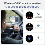 New Men's and Women's Sports Smartwatch, 1.52-inch Full Touch Screen with Call and Message Features, Activity Tracker, Pedometer, Multiple Sport Modes, Compatible with iOS/Android Devices, Minimalist Style, TPU Strap, Alloy C - The Superior Findings Depot