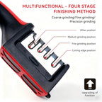4-Stage Professional Knife Sharpener with Tungsten Diamond & Ceramic Sharpening Stones - Heavy-Duty Non-Slip Grip, Fast & Long-Lasting Performance - The Superior Findings Depot