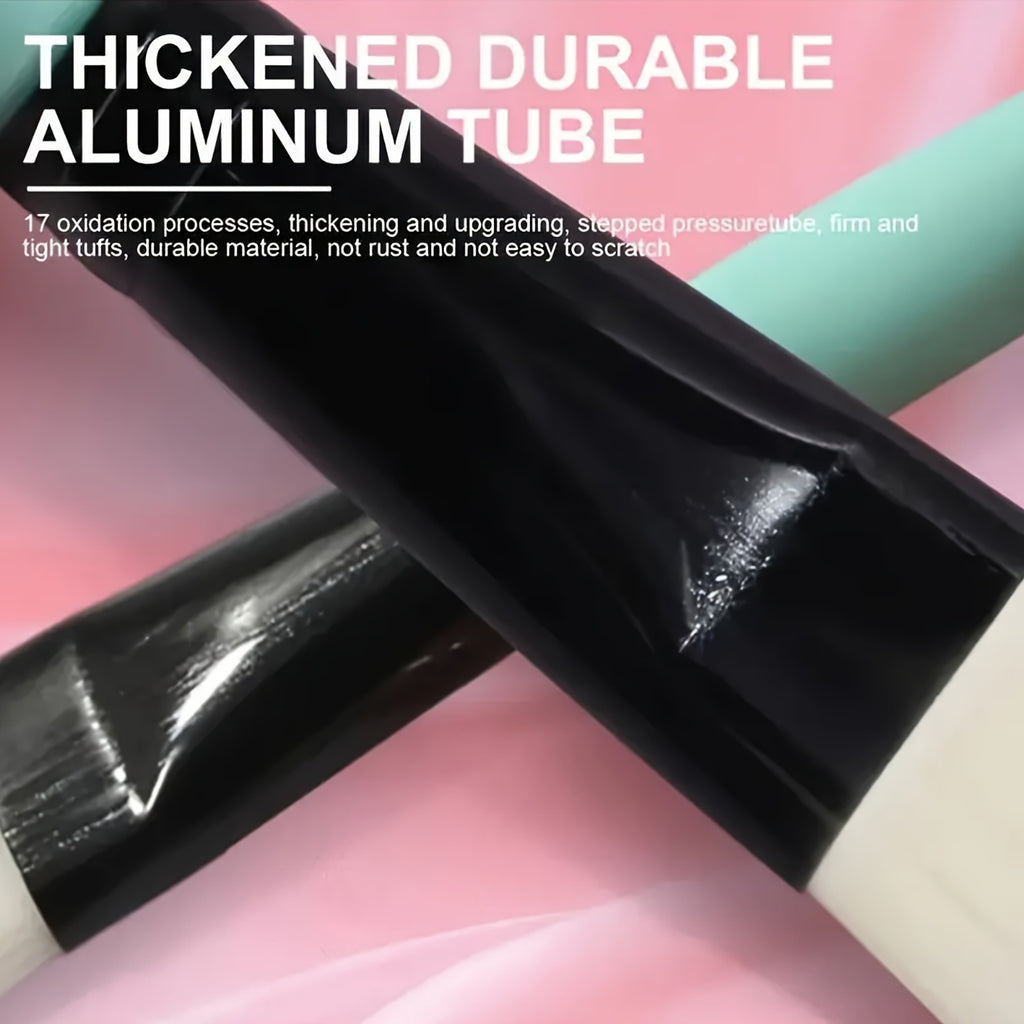 20-Piece Hypoallergenic Makeup Brush Set with Nylon Bristles - Luxe Palm Brushes for Foundation, Blush, Eye Shadow, Eyebrow, & Lip, All Skin Types, ABS Rod - Professional & Beginner Kit, Travel-Friendly - The Superior Findings Depot