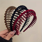 Hair Clip Frosted Color Headband Women's Non-slip Band Teeth Simple Pressure Headband Face Headband Hair Accessories - The Superior Findings Depot