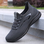Men's Lightweight Slip-Resistant Casual Sneakers - Breathable Mesh & Fabric Upper, Durable PU Sole, Round Toe Low-Top Design for Hiking, Outdoor, Travel & Daily Wear - All-Season Comfort, Hiking Shoes, Outdoor Footwear, Sleek - The Superior Findings Depot