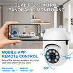 4pcs APP Compatible 1080P HD WiFi Security Cameras with PTZ, Dual Audio, LED Night Vision, Motion Detection Alarm, Wall-Mounted, Indoor/Outdoor Use, Non-Waterproof, 2MP Color - The Superior Findings Depot