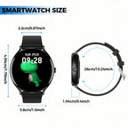 [Smartwatch with AI Voice] LIFEBEE 2025 New Smartwatch | Full Screen, AI Voice Control, 100+ Watch Faces, Wireless, USB Charging, Lithium Battery-Polymer, Rechargeable, 100+ Exercise Modes, Pedometer, Distance, for Men, Women - The Superior Findings Depot