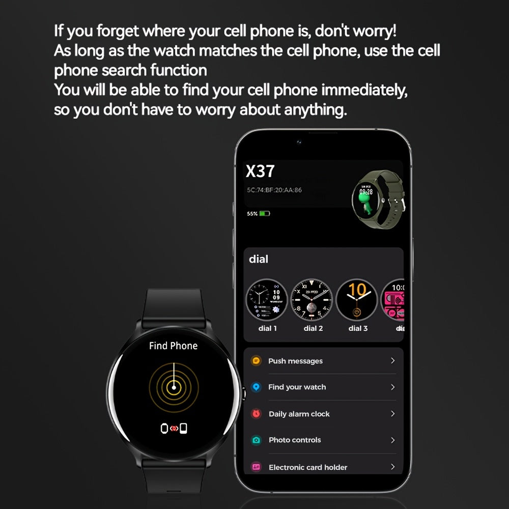 [Smartwatch with AI Voice] LIFEBEE 2025 New Smartwatch | Full Screen, AI Voice Control, 100+ Watch Faces, Wireless, USB Charging, Lithium Battery-Polymer, Rechargeable, 100+ Exercise Modes, Pedometer, Distance, for Men, Women - The Superior Findings Depot