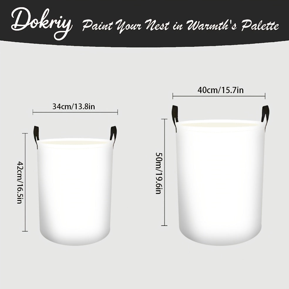 1pc Dinosaur Print Laundry Basket - Foldable Large Capacity with Handles