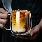 2/4pcs High Borosilicate Double-Layer Glass Mugs | Transparent Heat-Insulated Water Cups with Handles, Large Capacity, Burn Prevention Design, Perfect for Coffee, Tea, Smoothies | Durable Glass, Reusable, Hand Wash Only - The Superior Findings Depot