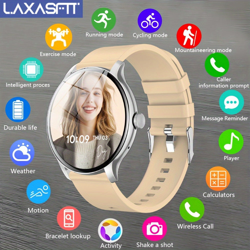 New Men's and Women's Sports Smartwatch, 1.52-inch Full Touch Screen with Call and Message Features, Activity Tracker, Pedometer, Multiple Sport Modes, Compatible with iOS/Android Devices, Minimalist Style, TPU Strap, Alloy C - The Superior Findings Depot