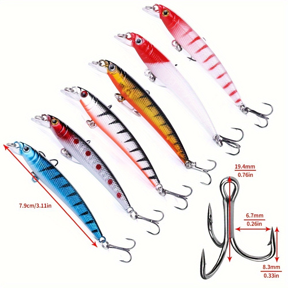 56pcs Fishing Lures Kit Crankbait Tackle Minnow Popper Pencil Swimbaits Hook Freshwater Saltwater Hard Baits Set for pike carp bass fishing christmas gift for man - The Superior Findings Depot