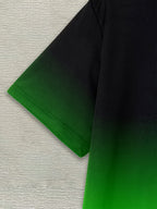 Men's Short Sleeve T-Shirt with Bold "JESUS THE WAY TRUTH LIFE" Print - Green & White Gradient Casual Round Neck Tee, Machine Washable Regular Fit Religious Graphic Top - The Superior Findings Depot