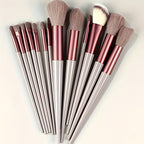 13pcs set of soft makeup brush, 8 mini brush &14 sponge set, soft makeup brush with cosmetic sponge, for makeup base pink, shadow of eyes, makeup brush for blurring Kabuki, beauty tools - The Superior Findings Depot